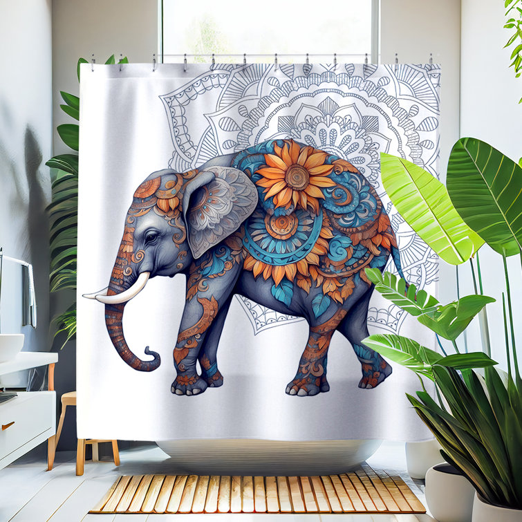 Elephant shower deals curtain